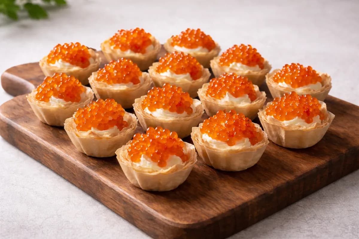 Tartlets with Red Caviar